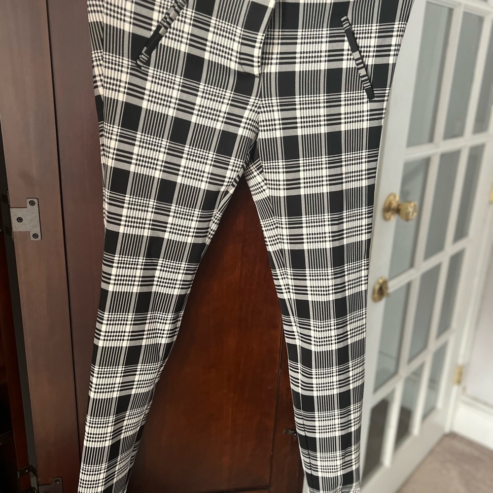 Plaid chino pants